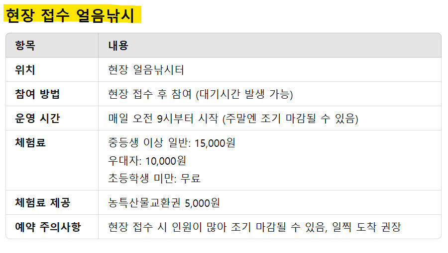 화천 산천어축제 예약 방법