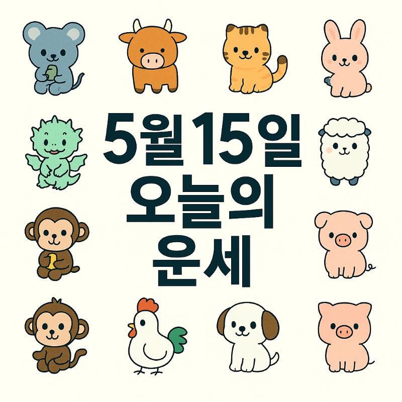 2025년 5월 15일 오늘의 띠별 생년 운세, 조용한 하루의 시작