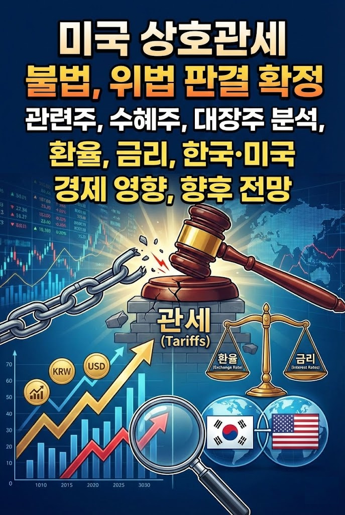 미국 상호관세 불법, 위법 판결 확정 관련주, 수혜주, 대장주 분석, 환율, 금리, 한국·미국 경제 영향, 향후 전망