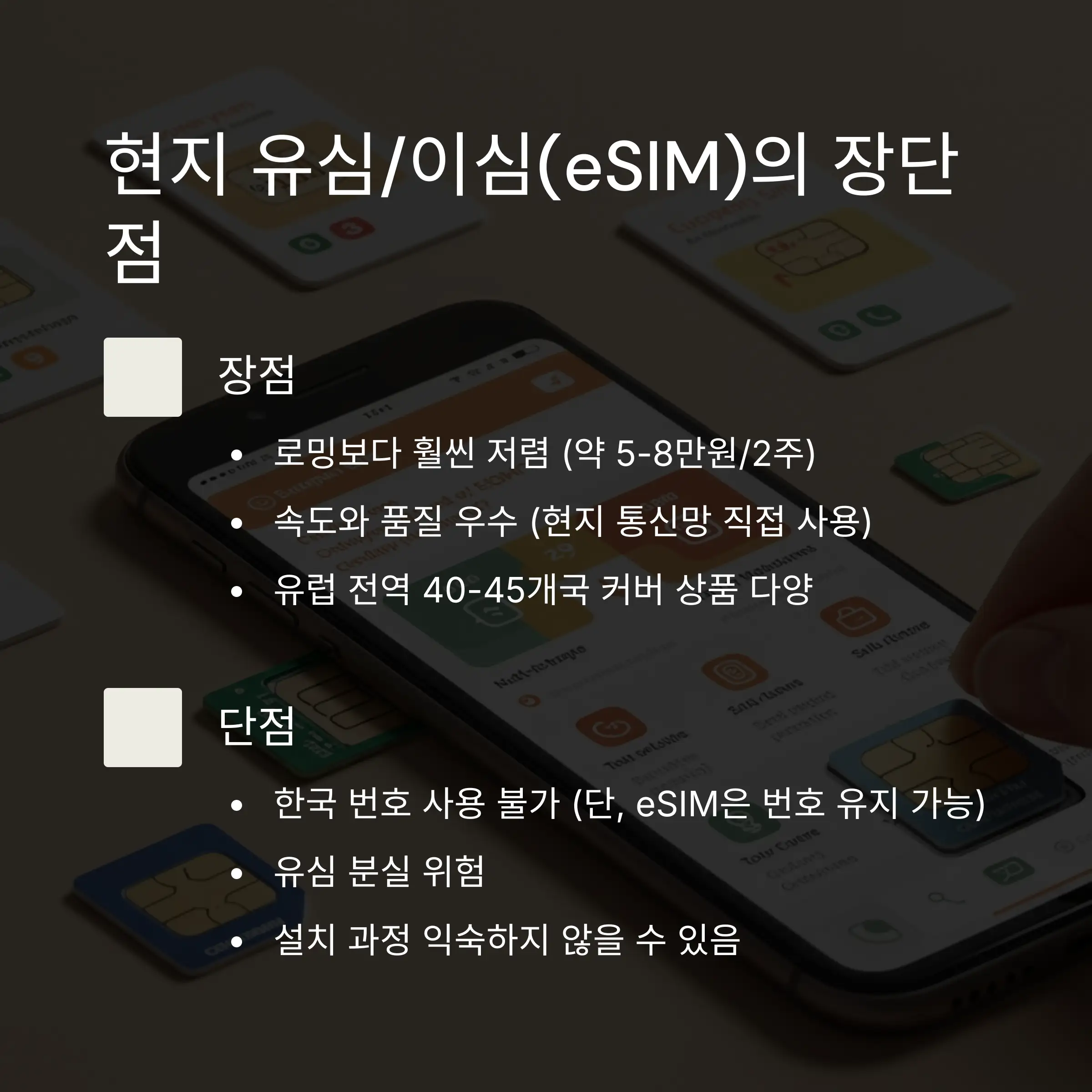 💳 현지 유심(eSIM) 상세 분석