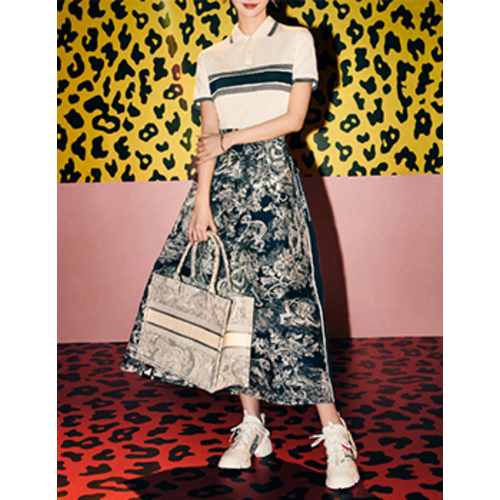 동양화 플라워 투피스/명품스타일투피스