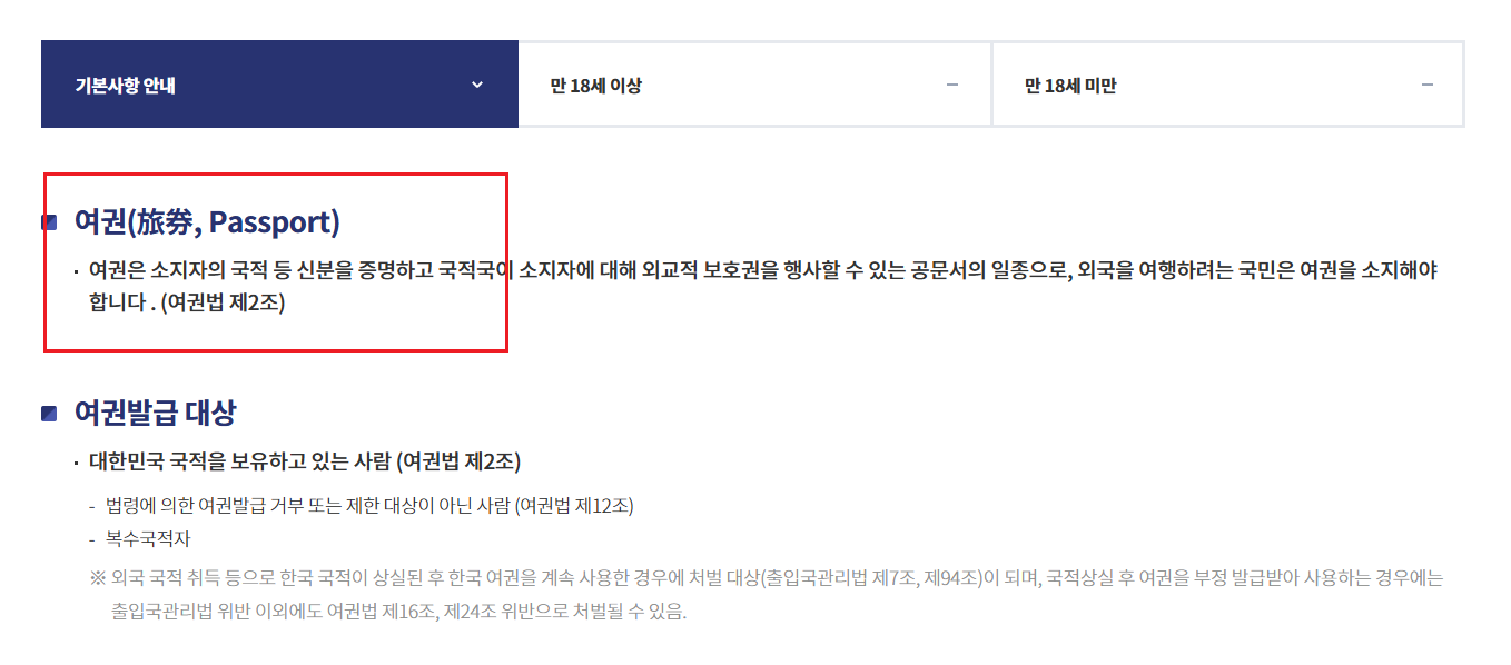 여권 발급 준비물