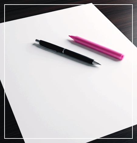 종이와 펜 수정펜