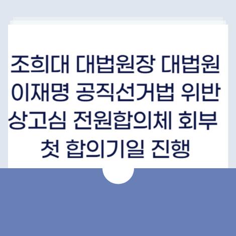 이재명상고심_전원합의체회부_첫합의기일진행