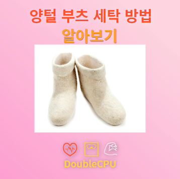 양털 부츠 세탁 방법
