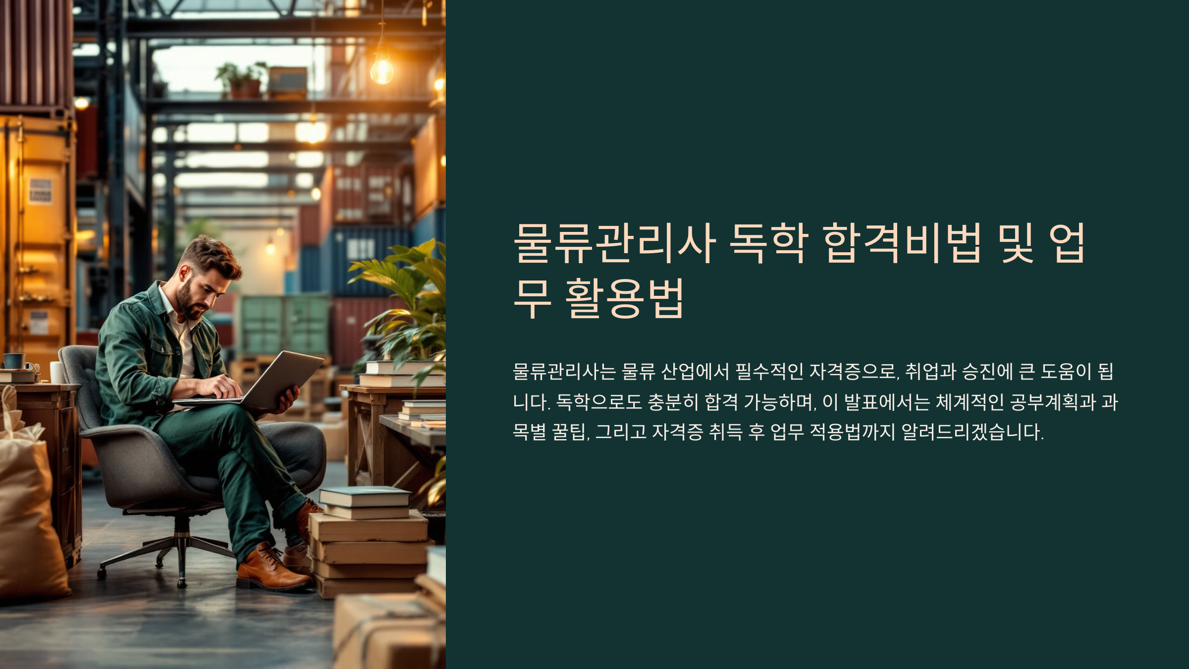 물류관리사🚚 독학 합격비법 및 업무 활용법