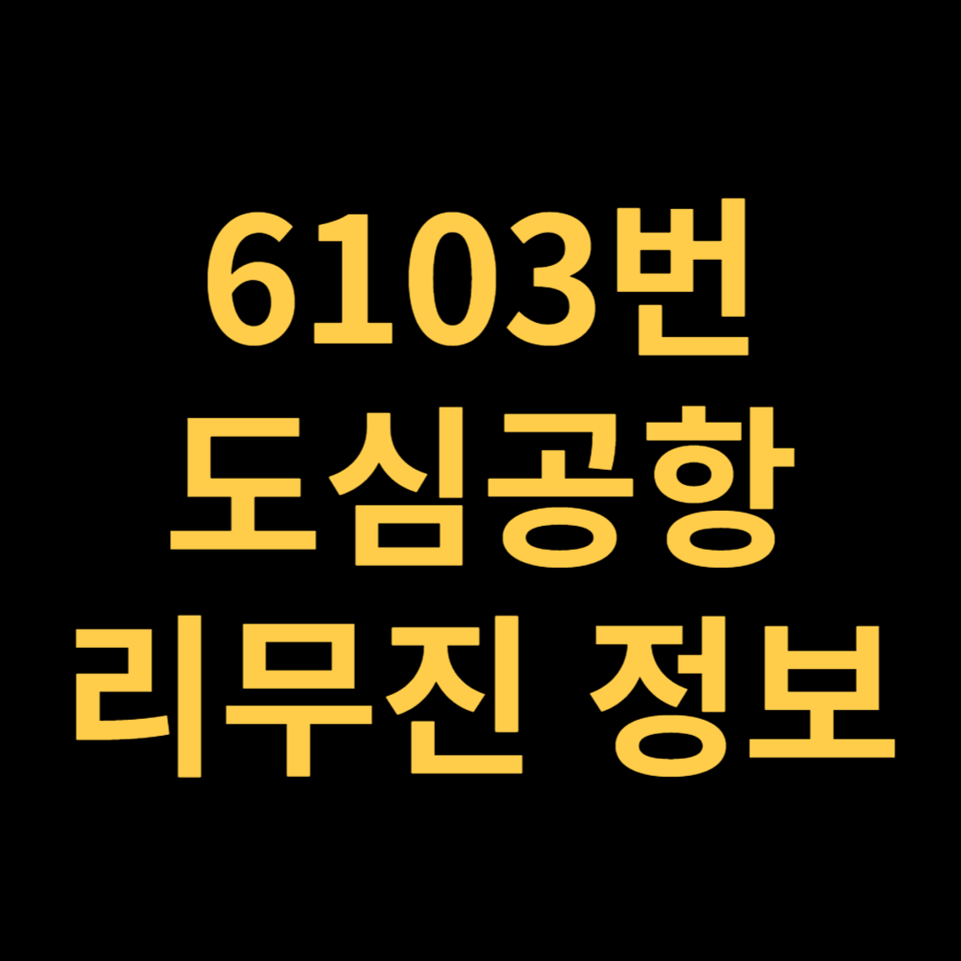 6103번 리무진 정보