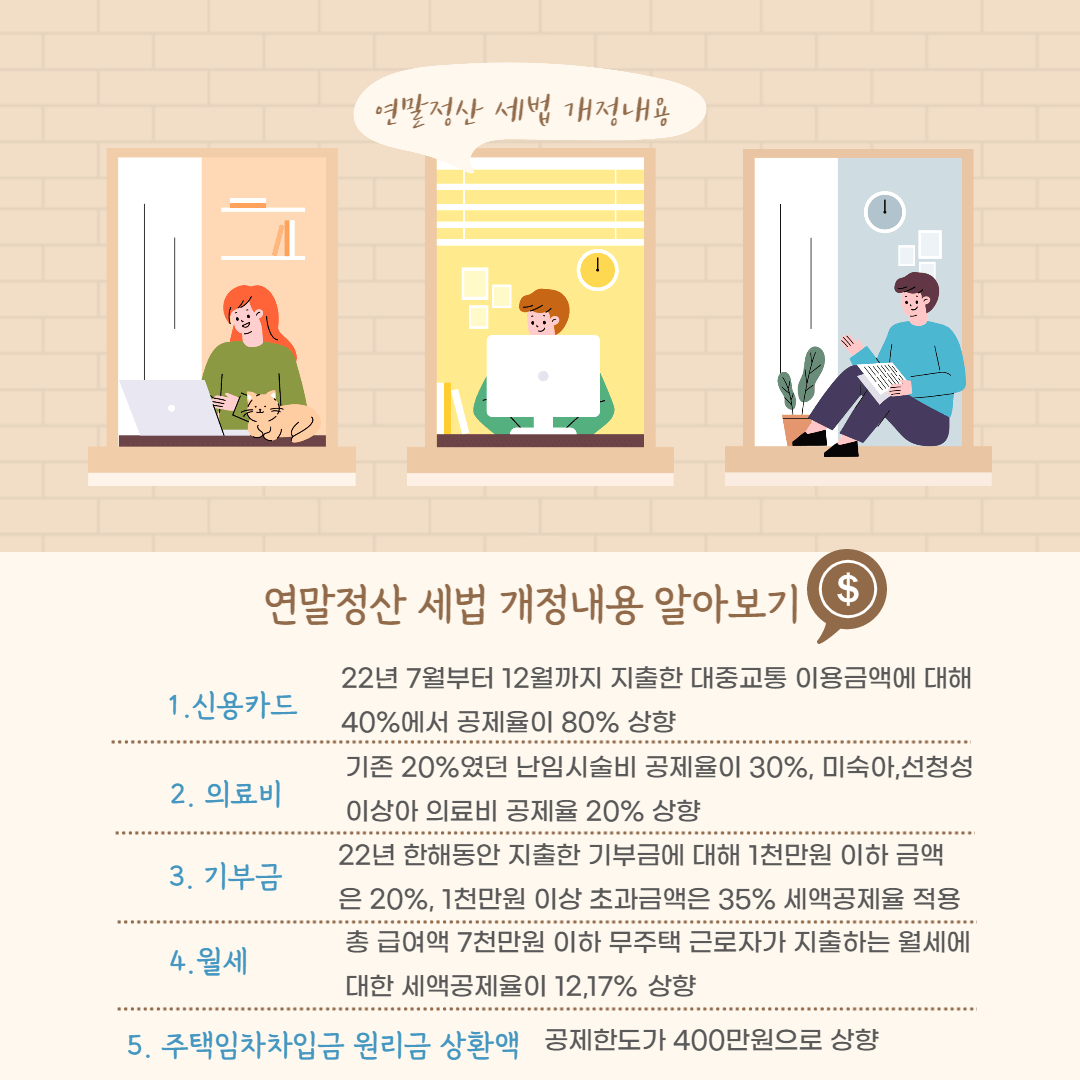 연말정산 세법 개정내용