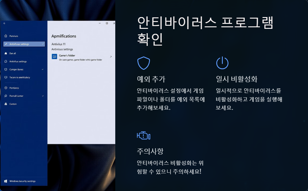 윈도우11에서 게임 실행이 안될 때 체크해야 할 사항