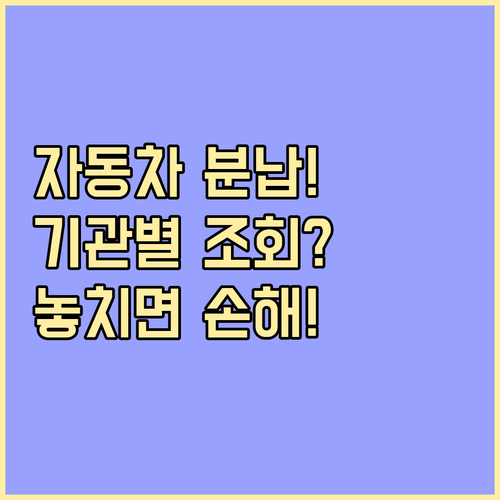 자동차 과태료 분할 납부 신청 기관 ..