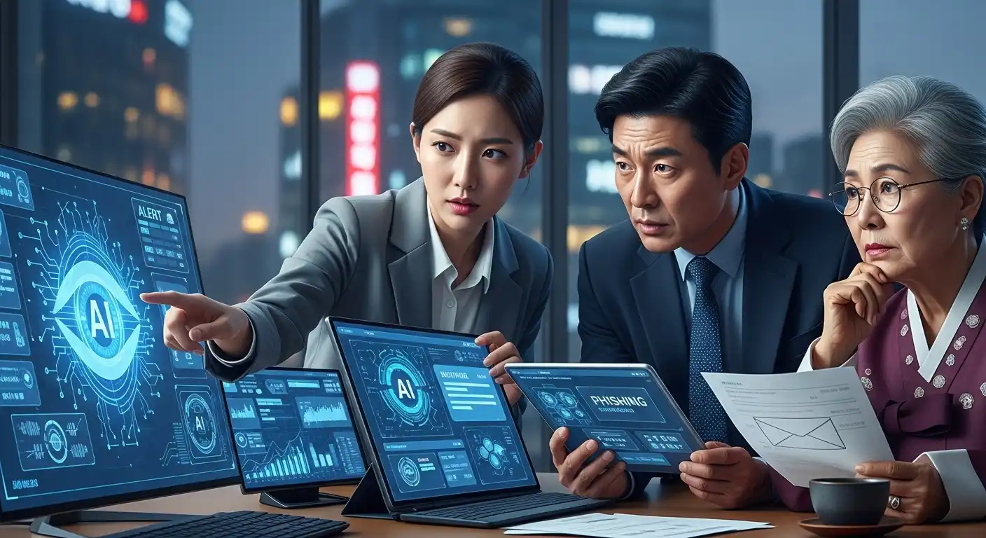 <img src="human_wisdom_and_alertness_defend_against_ai_fraud_threats.webp" alt="AI 사기 위협에 대응하는 인간의 지혜와 경계심을 강조한 장면을 표현한 이미지 입니다">