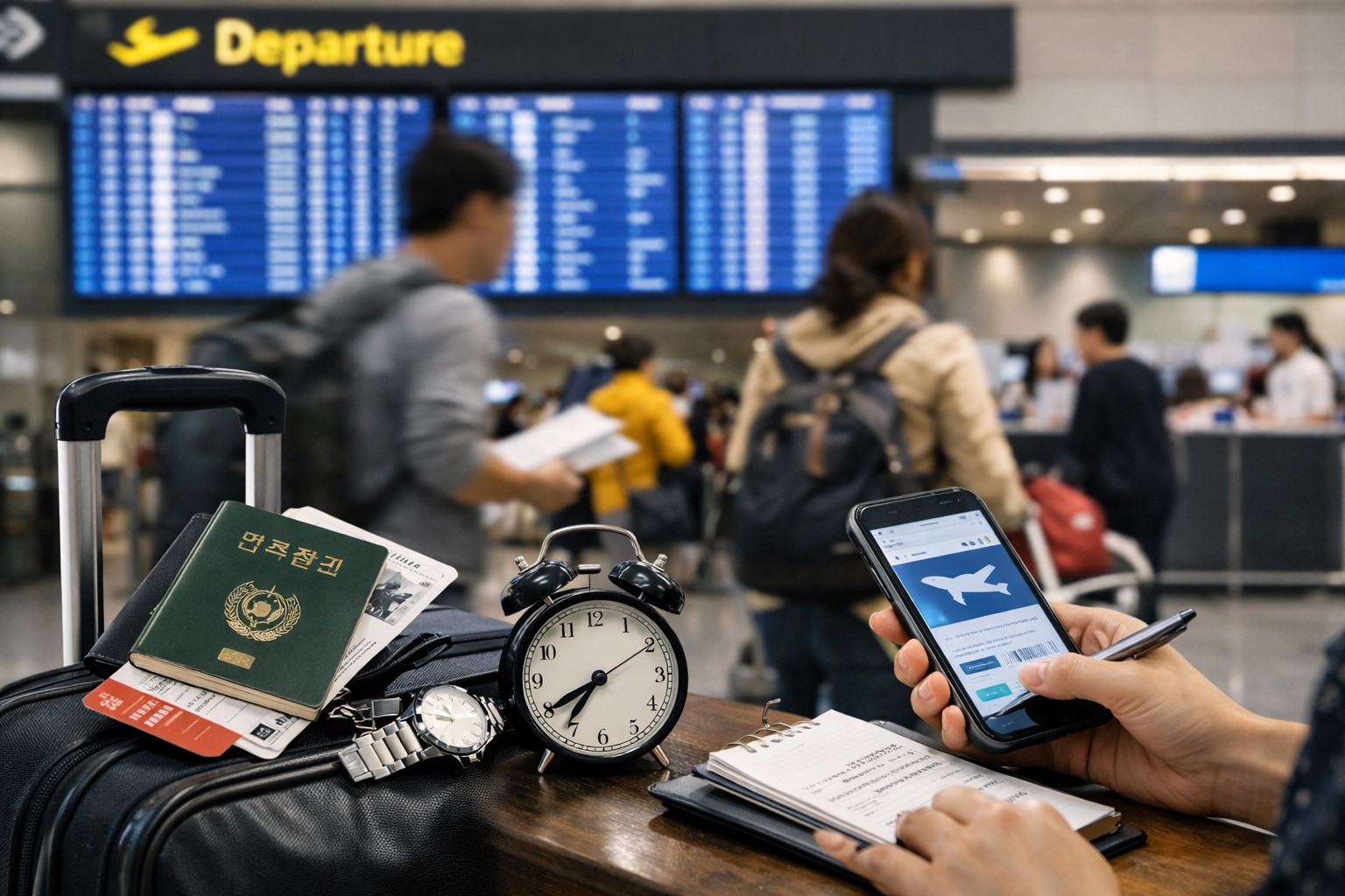 명절 연휴 해외여행 출국 전날 바빠지는 이유를 상징하는 대표 이미지