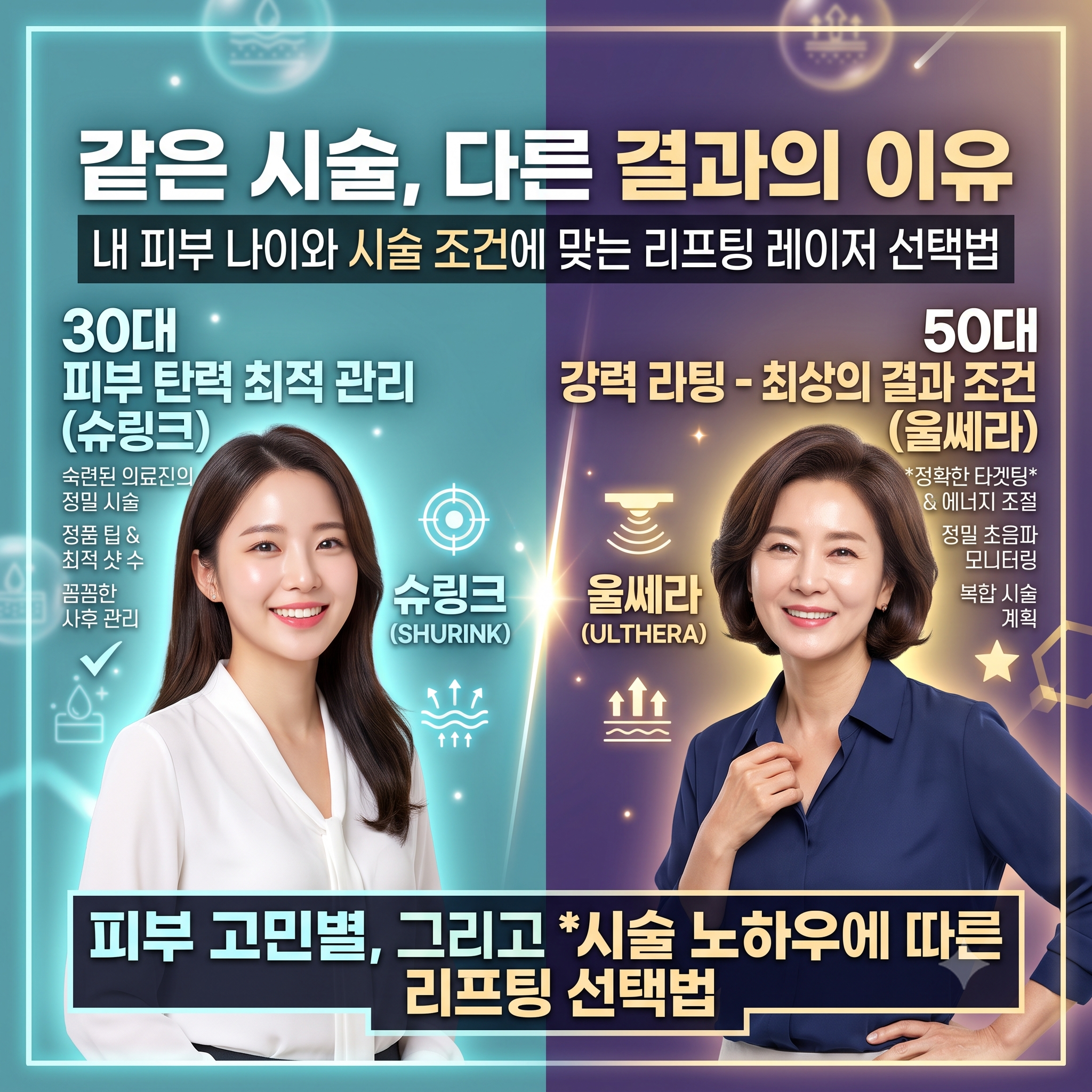 "친구는 효과 봤는데 나는 왜?" 리프팅 레이저, 나이대별로 답이 다릅니다