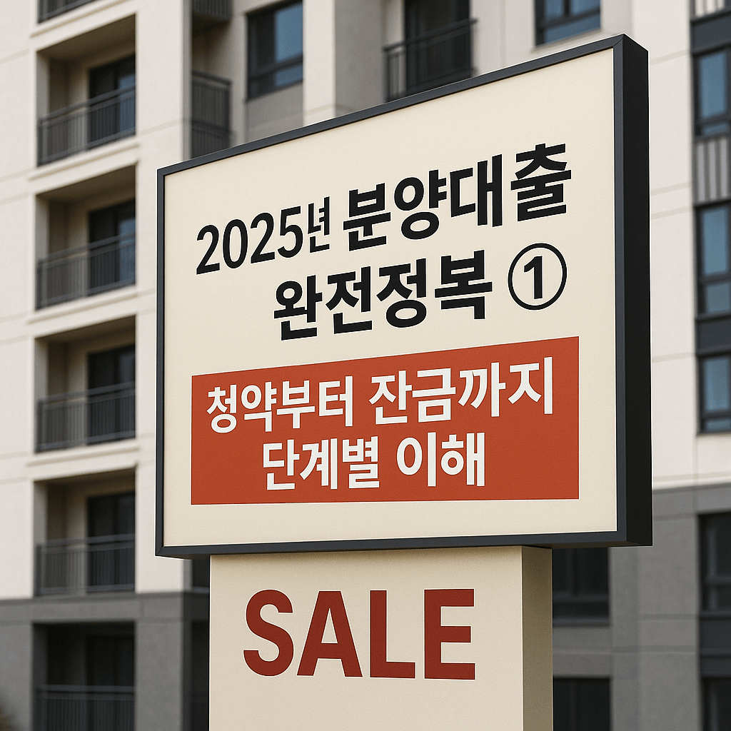 2025년 분양대출 -청약부터 잔금까지 단계별 이해