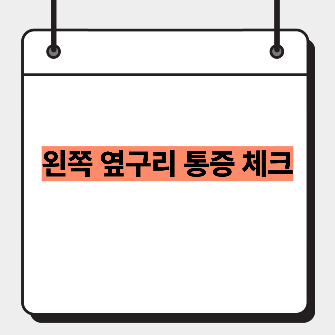 왼쪽 옆구리 통증 체크 1