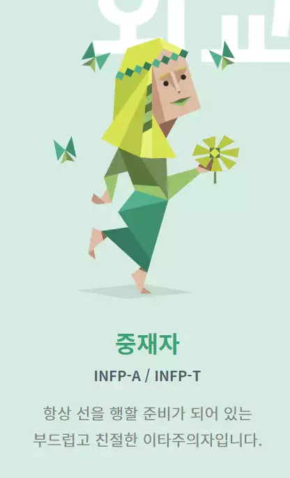 MBTI 중&#44; INFP에 관련된 사진이다.