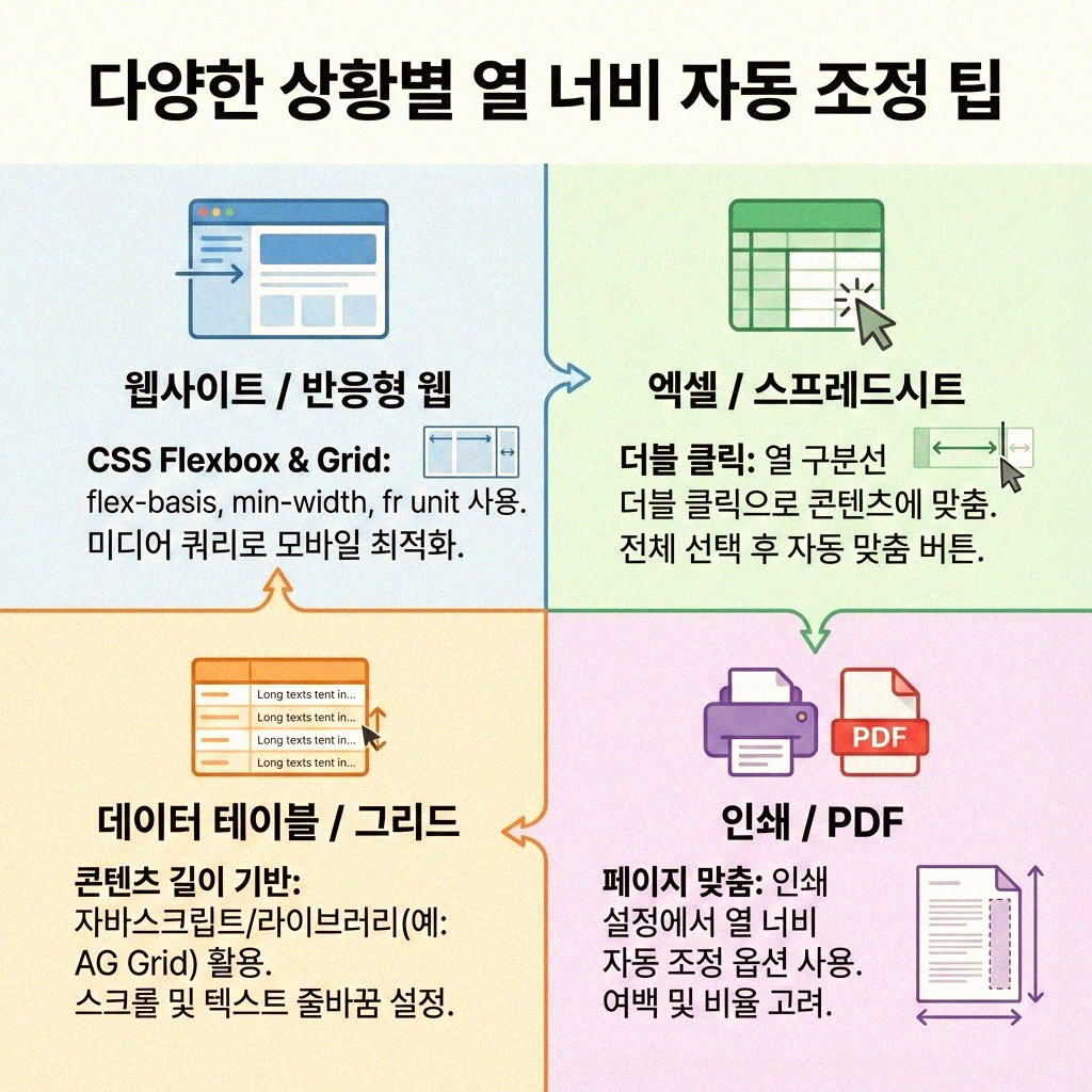 엑셀 열 너비 자동 조정 단축키 활용법 제대로 알아보기
