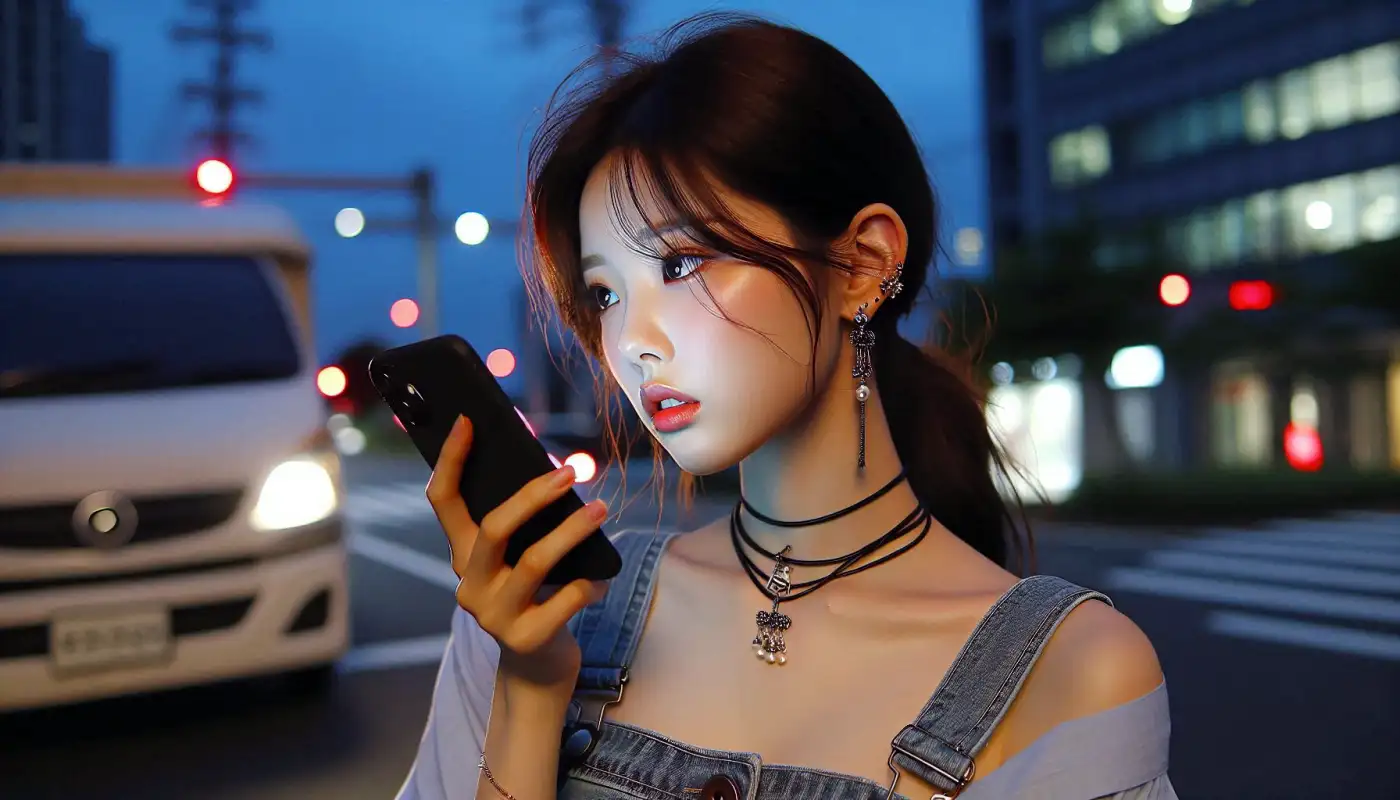 카톡-차단-확인-방법으로-송금버튼을-살펴보는-여성의-모습