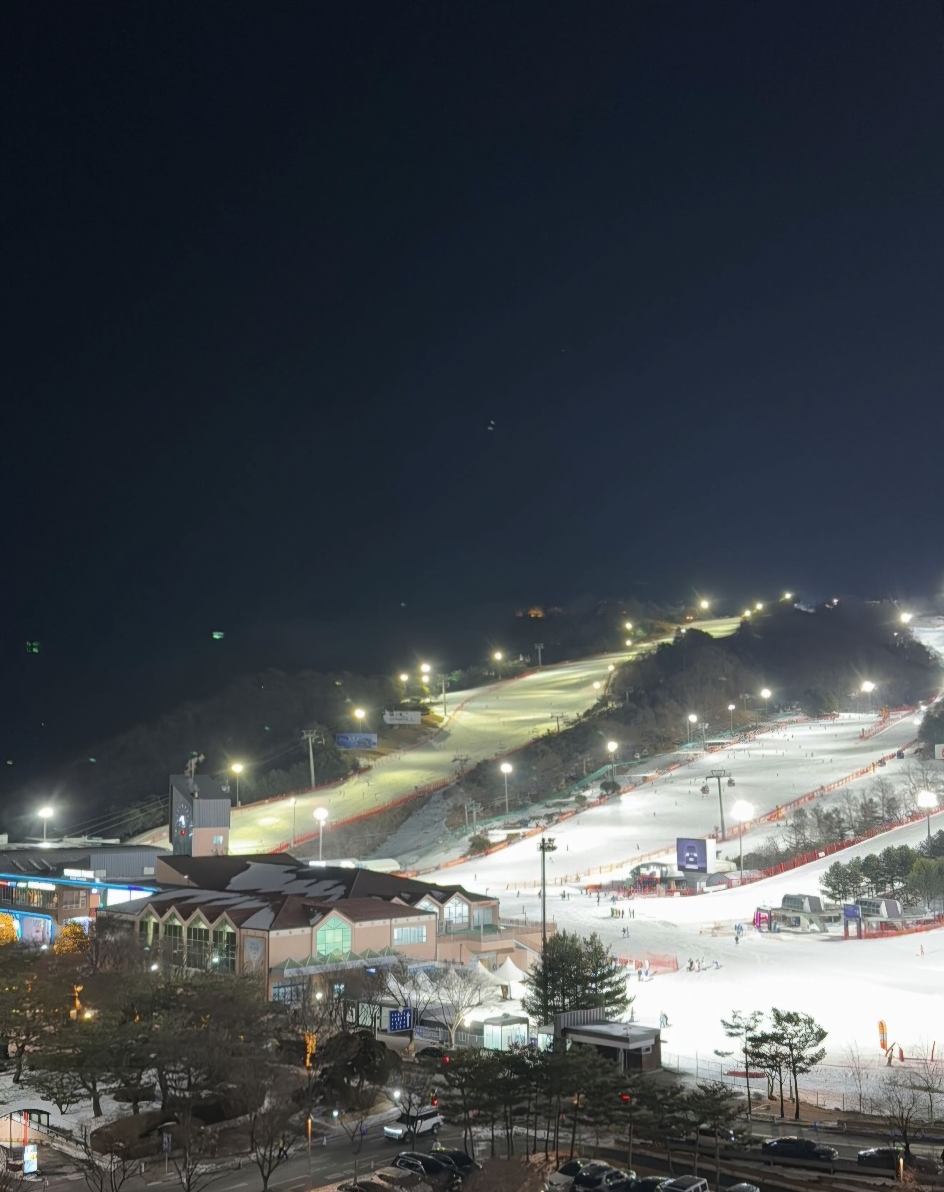 스키장 야경사진