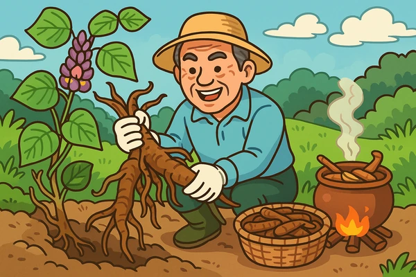 칡 뿌리 채취와 전통적 활용 방법8