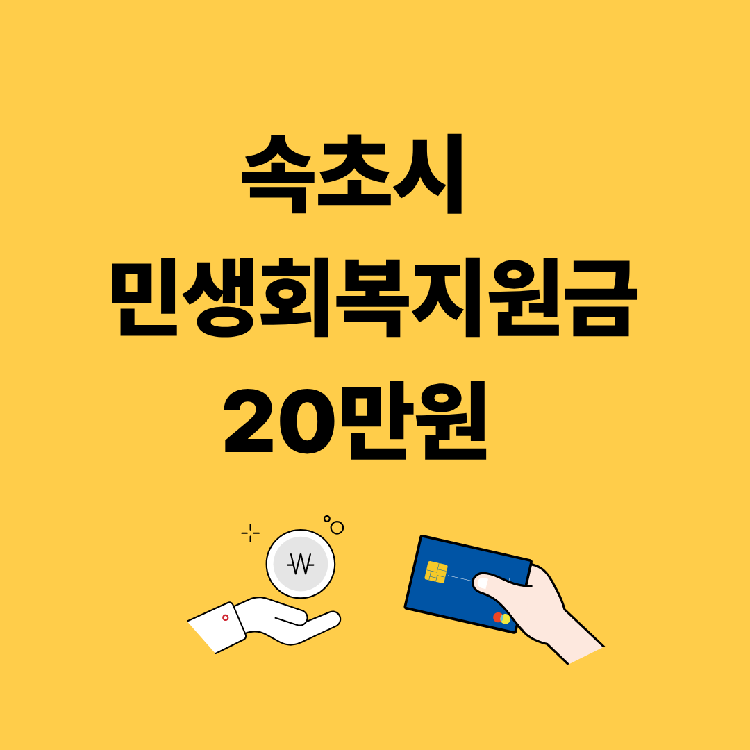 속초시 민생회복지원금
