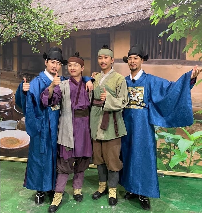 뽕숭아학당 임영웅 영탁 이찬원 장민호 분장모습