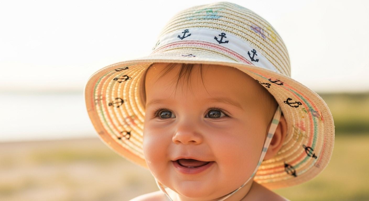 아기 여름 모자