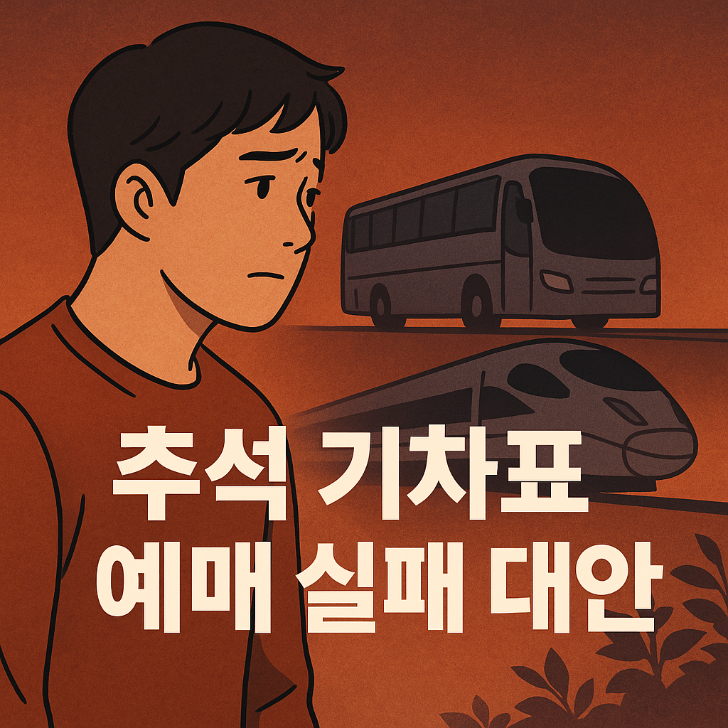 추석기차표 예매 실패대안