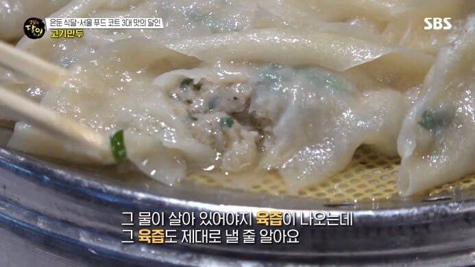 고기만두-육즙
