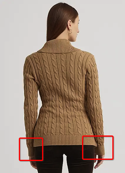 버클 코튼 스웨터 소매강조