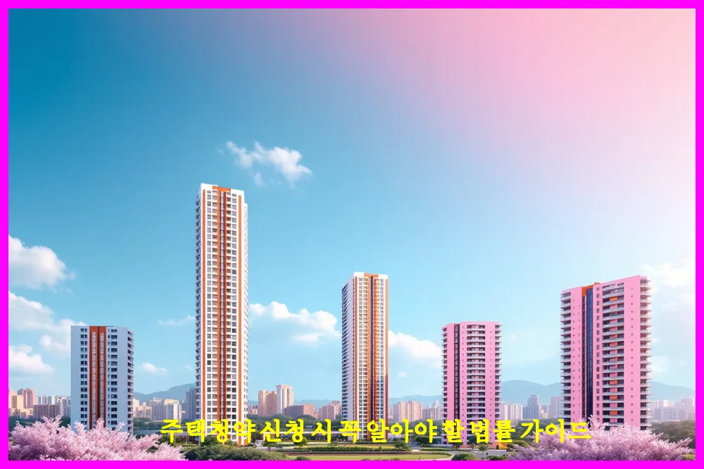 주택청약 신청 시 꼭 알아야 할 법률 가이드