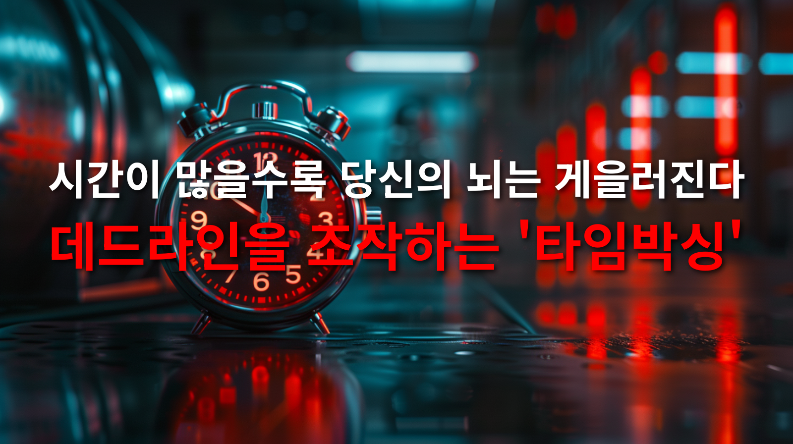시간이 많을수록 당신의 뇌는 게을러진다. 데드라인을 조작하는 타임박싱