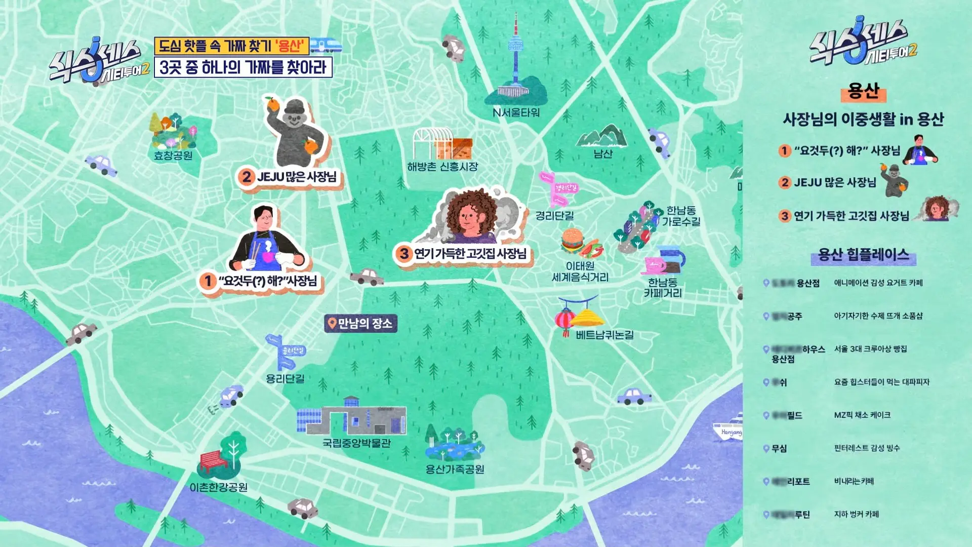 식스센스 시티투어 2 용산 ❘ 용산구 힙플레이스 전체 목록 깔끔 정리