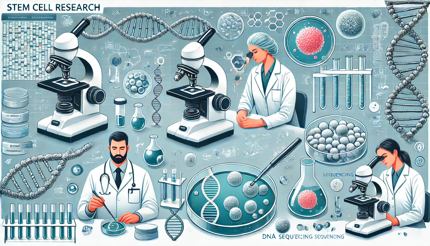 줄기세포 연구 과정의 실험실 모습