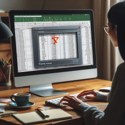 Excel에서 데이터를 입력하는 사람의 모습입니다.