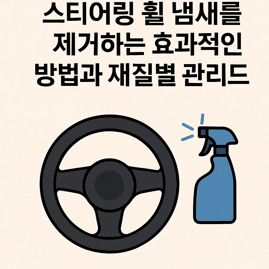 스티어링 휠 냄새를 제거하는 효과적인 방법과 재질별 관리 가이드