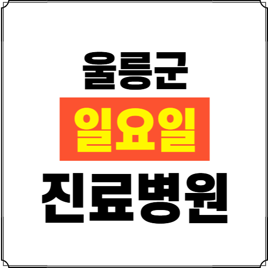 울릉군 일요일 진료병원 찾기 ❘ 24시 휴일 주말 응급 야간 심야 문여는 병원