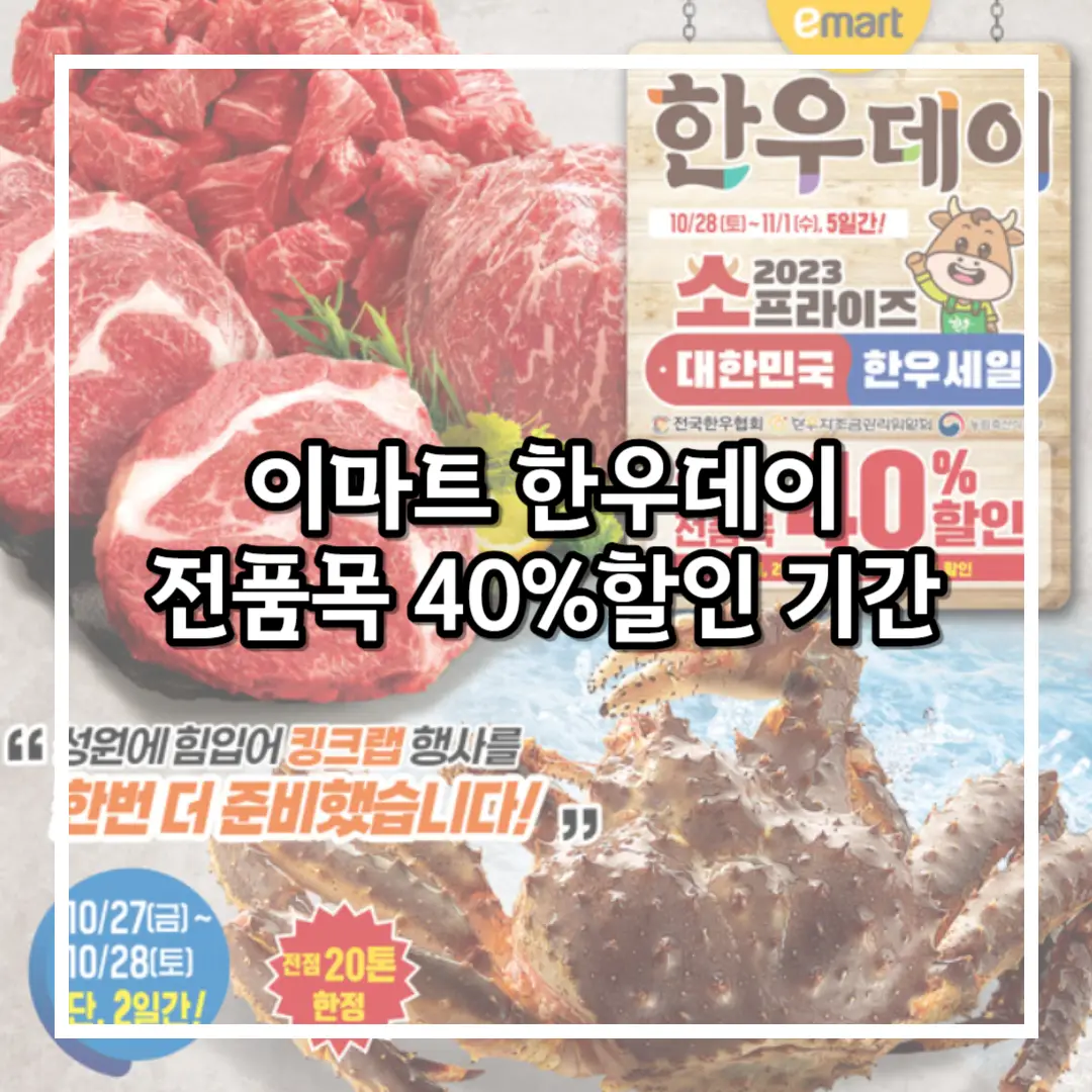 한우데이 전단지