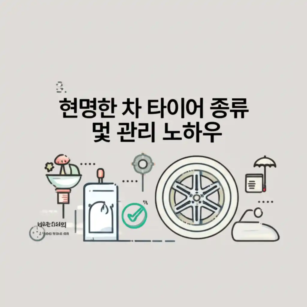 다양한 차 타이어 종류 선택과 관리 노하우를 설명하는 이미지입니다.
