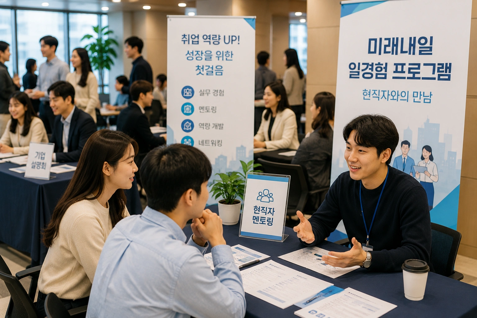 일경험 멘토링 행사에 참여한 청년들