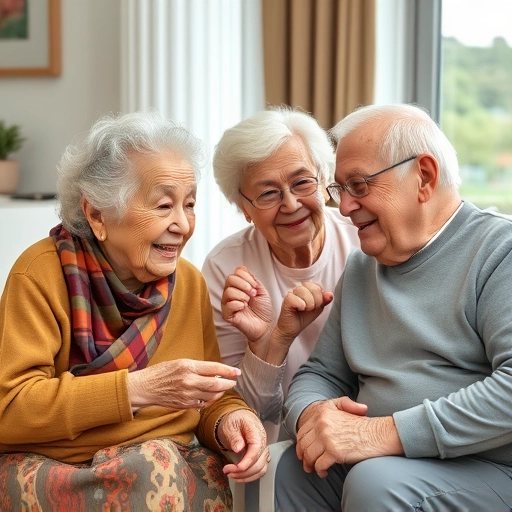 활짝 웃는 시니어