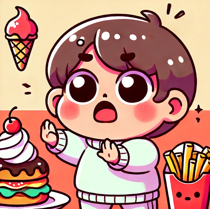 음식을 피하고 있는 다이어트 하는 사람