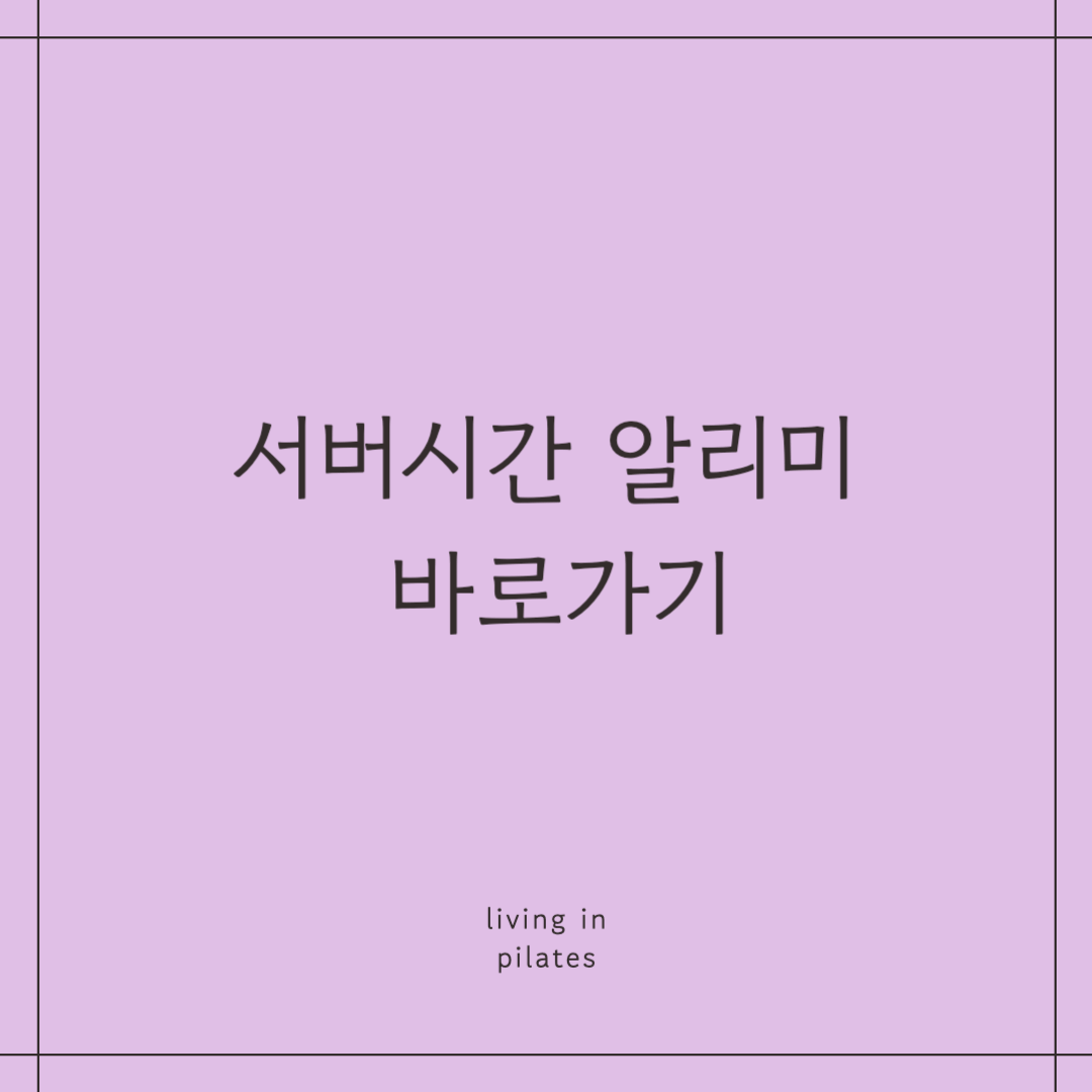 서버시간 알리미 바로가기