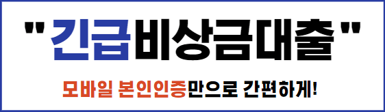 긴급 비상금대출 추천