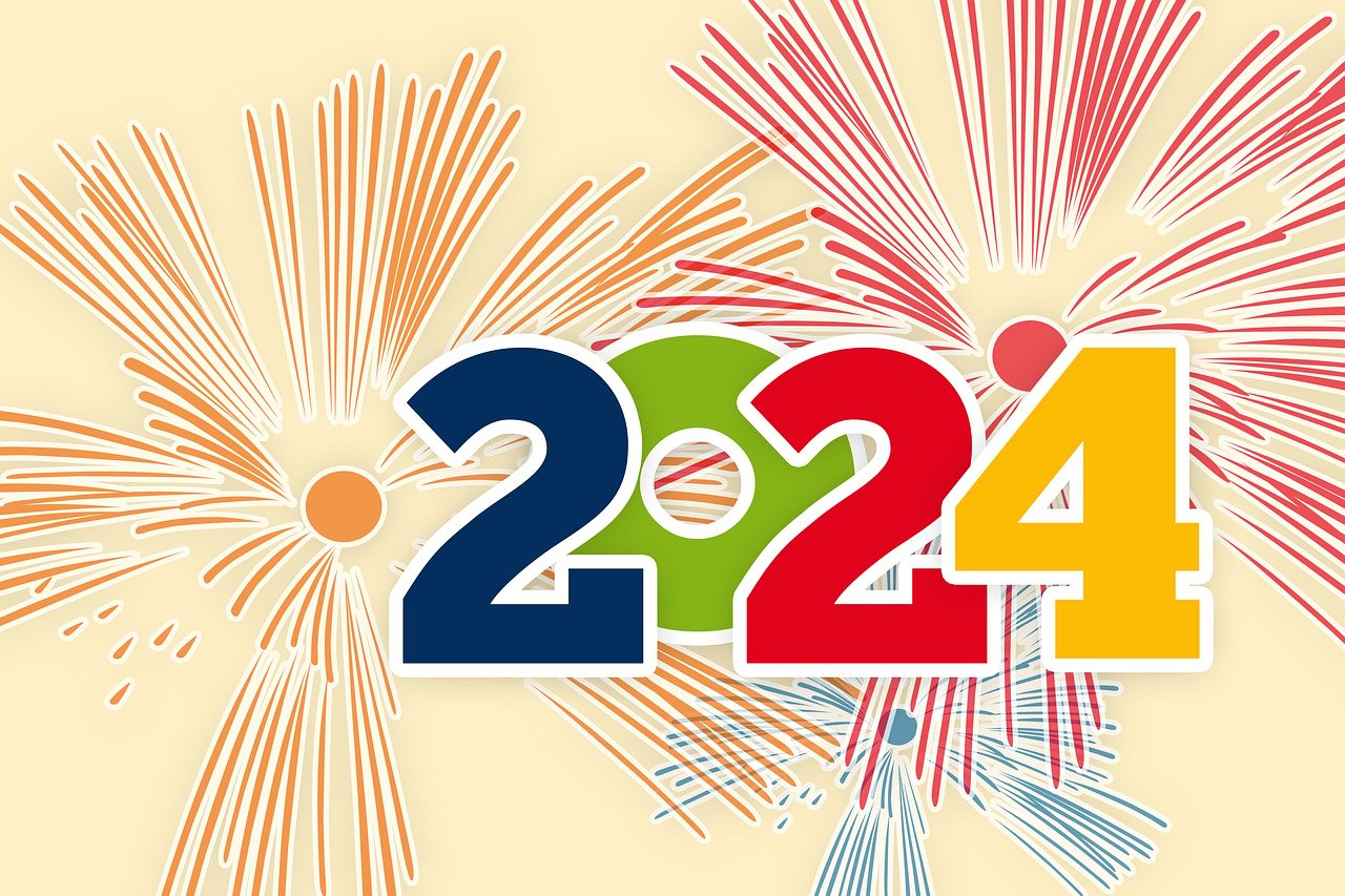 2024년을 축하하는 일러스트