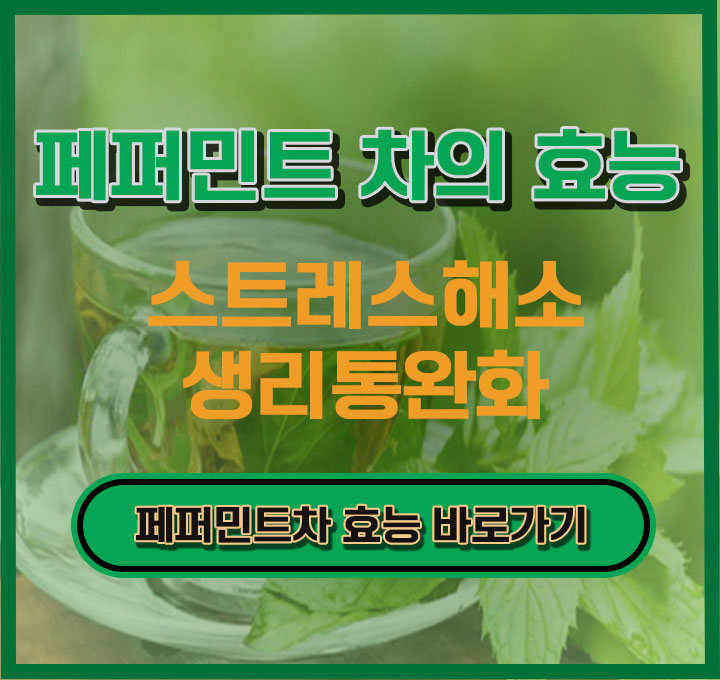 페퍼민트 차의 효능 5가지 부작용