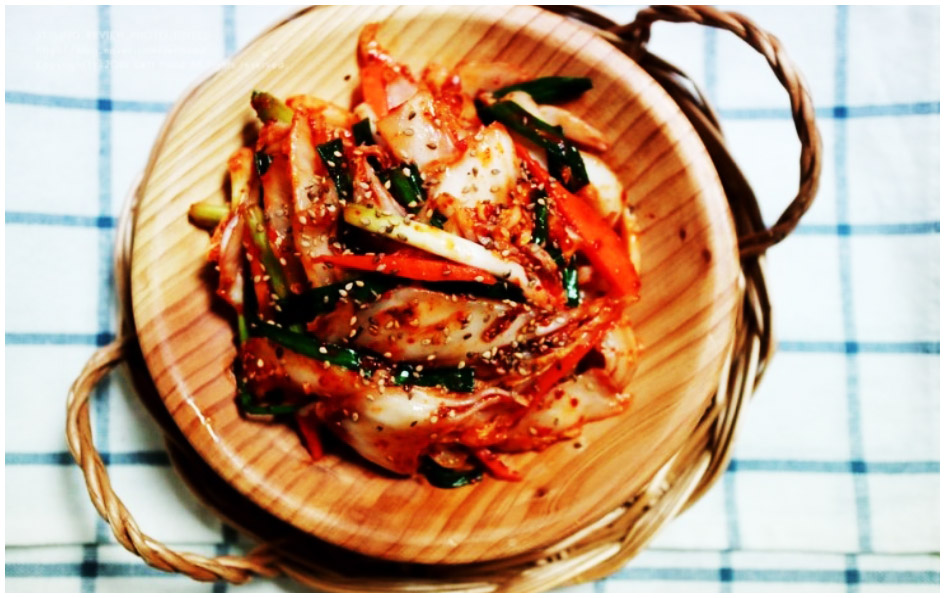 백종원 배추겉절이 만드는 과정이 담긴 이미지