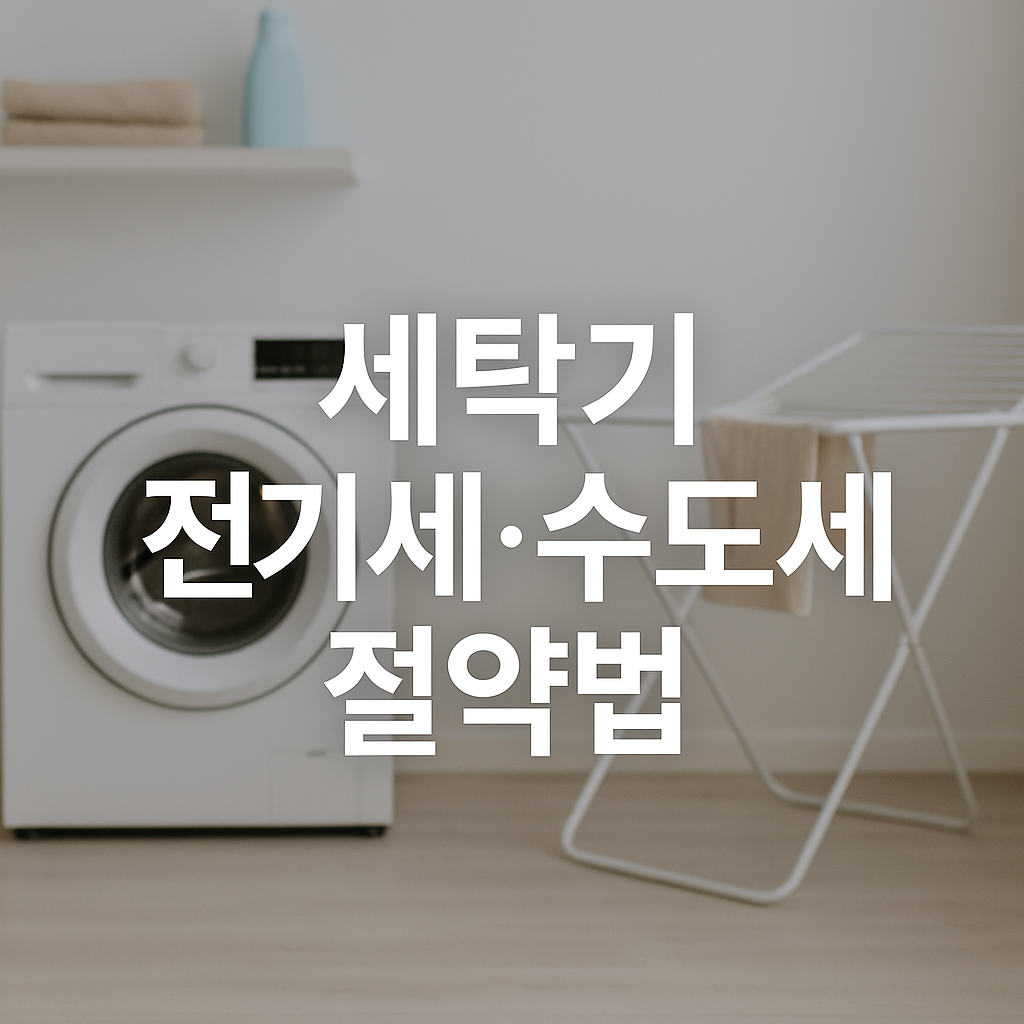 세탁기 전기세&middot;수도세 절약법