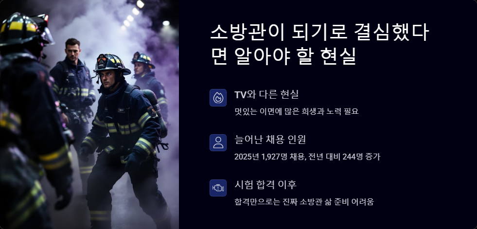 소방관 근무 현실과 준비 과정