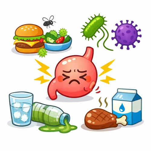 장염 증상을 표현한 귀여운 장 그림